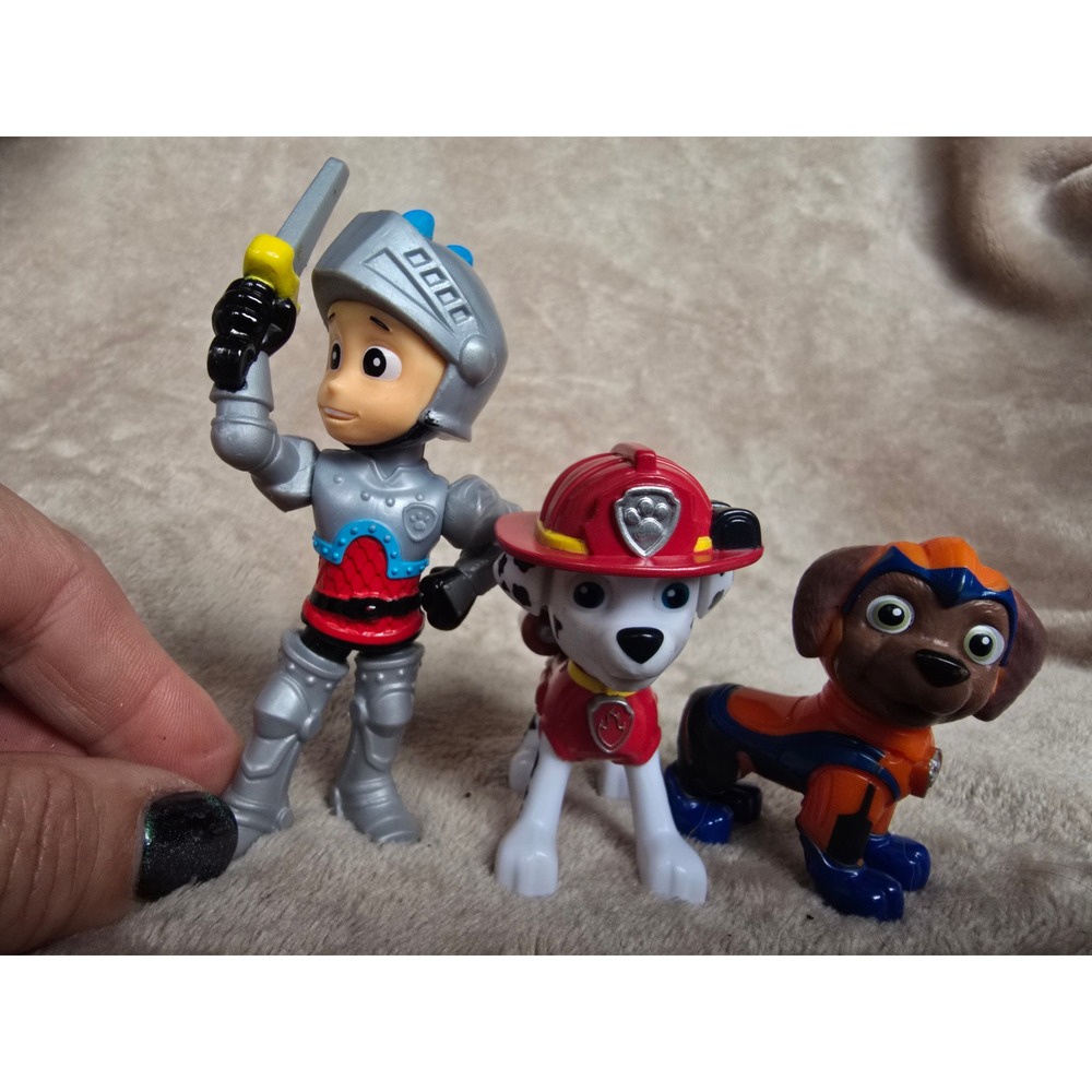 Paw Patrol Figure Lot Marshall Rescue Knights Zuma Mission Paw Knight Toy 3pc